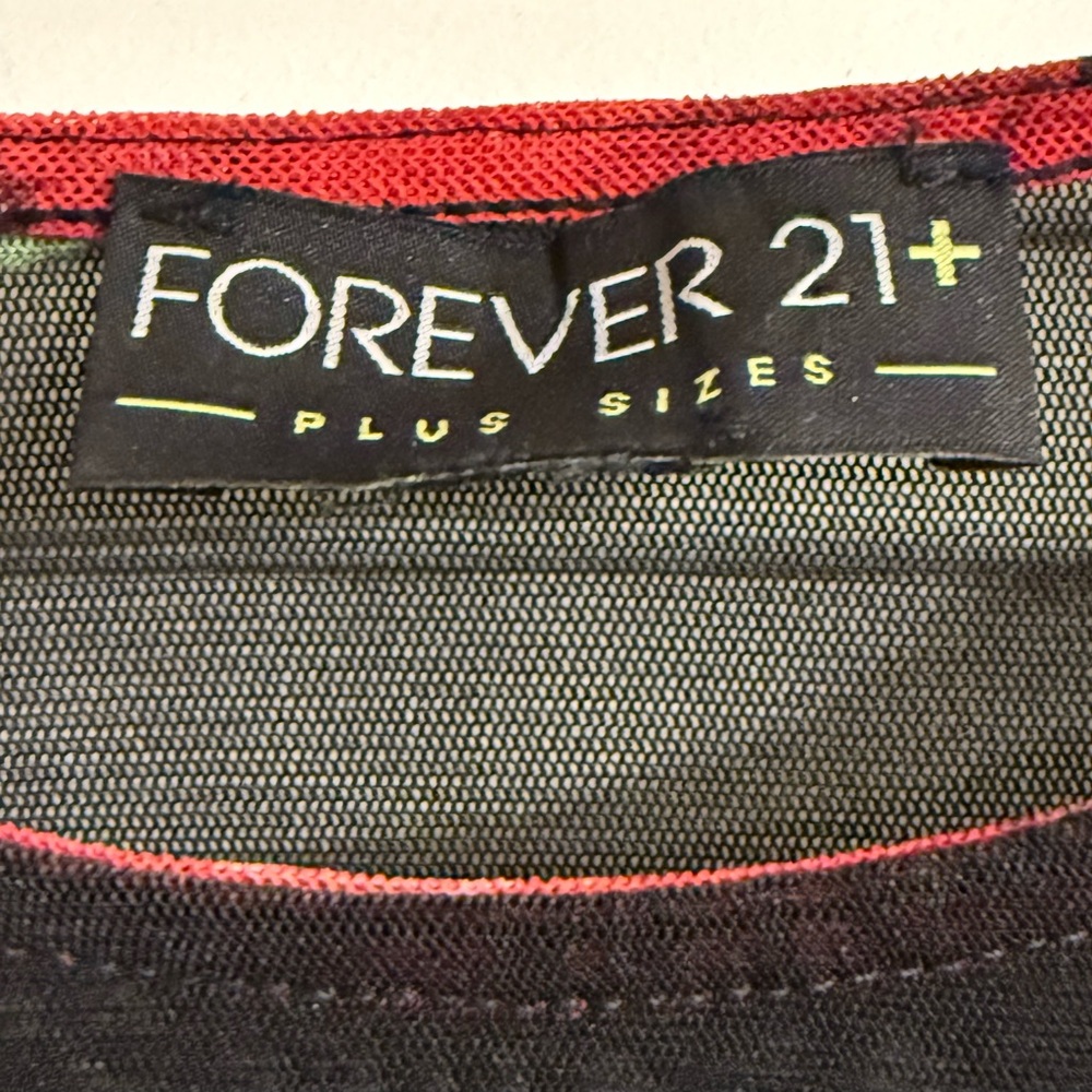 Forever 21 Red Rose Floral Bodysuit Size 1 X - Picture 3 of 5